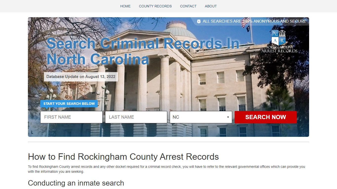 Finding Rockingham County Arrest Records